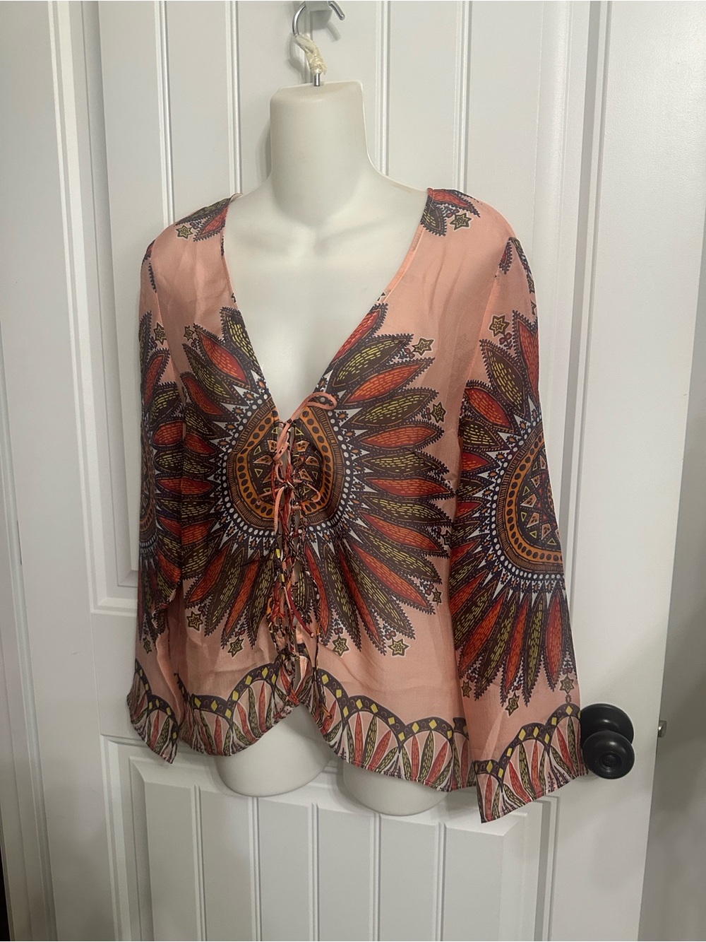 Nwots Strenesse Gabrielle Strehle Silk overlay jacket Medium
